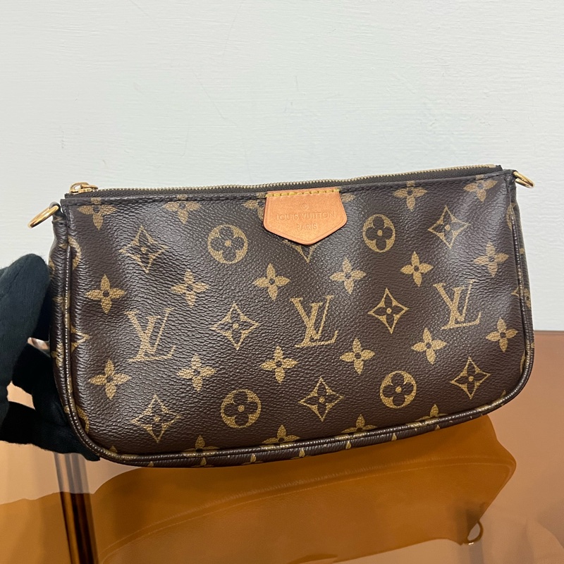 Louis Vuitton 老花五合一麻將包 綠色背帶 附防塵袋-2