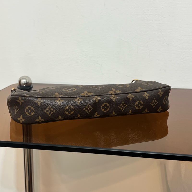 Louis Vuitton 老花五合一麻將包 綠色背帶 附防塵袋-8
