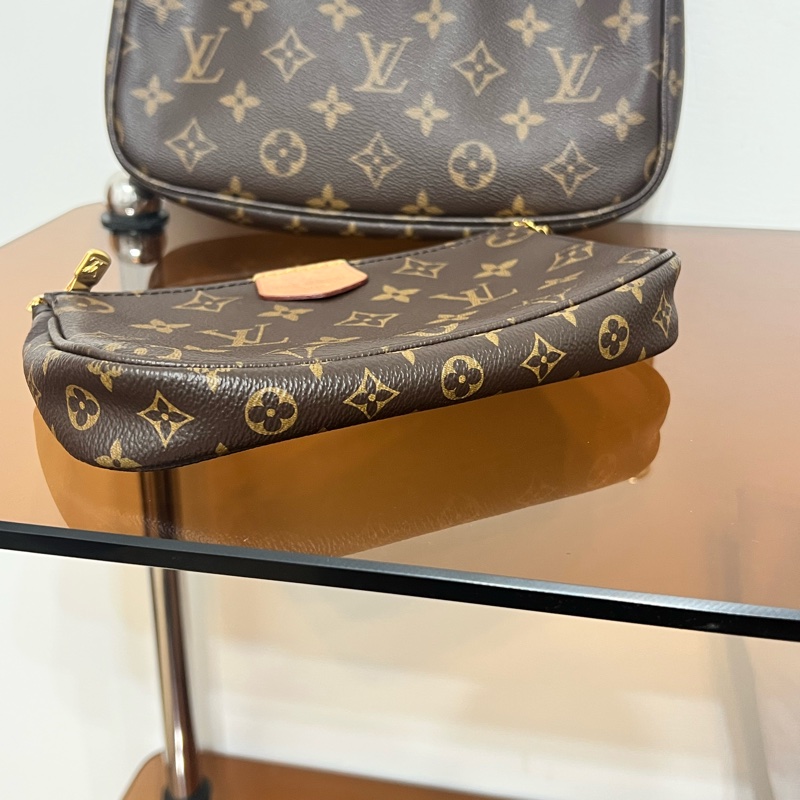 Louis Vuitton 老花五合一麻將包 綠色背帶 附防塵袋-13