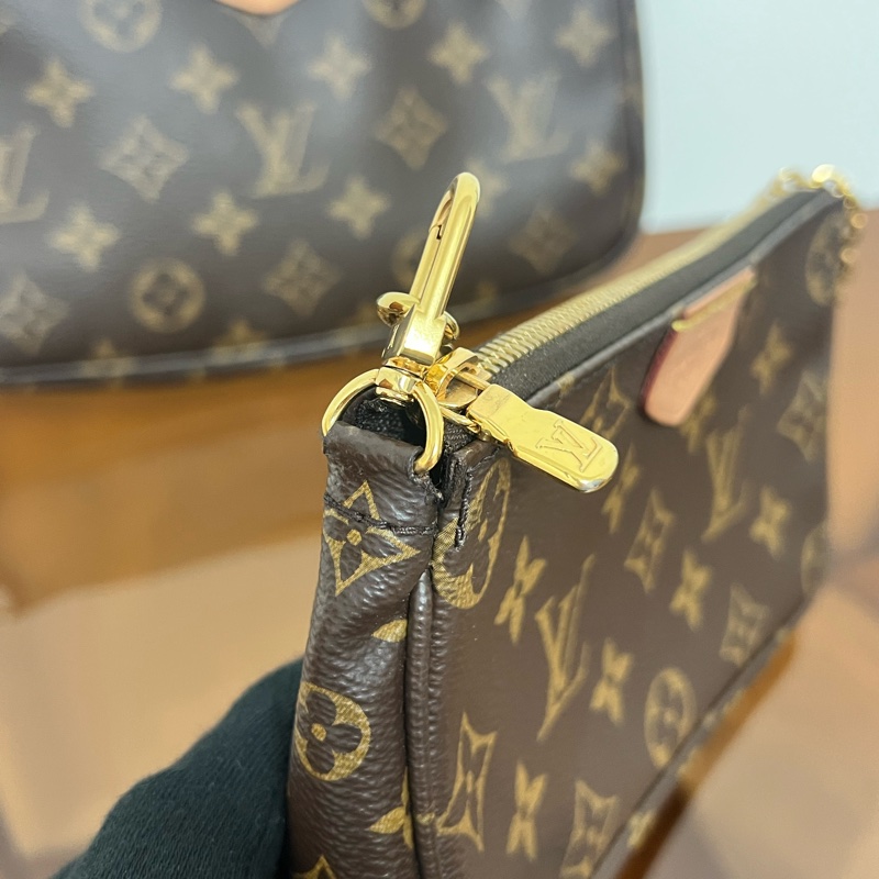 Louis Vuitton 老花五合一麻將包 綠色背帶 附防塵袋-14