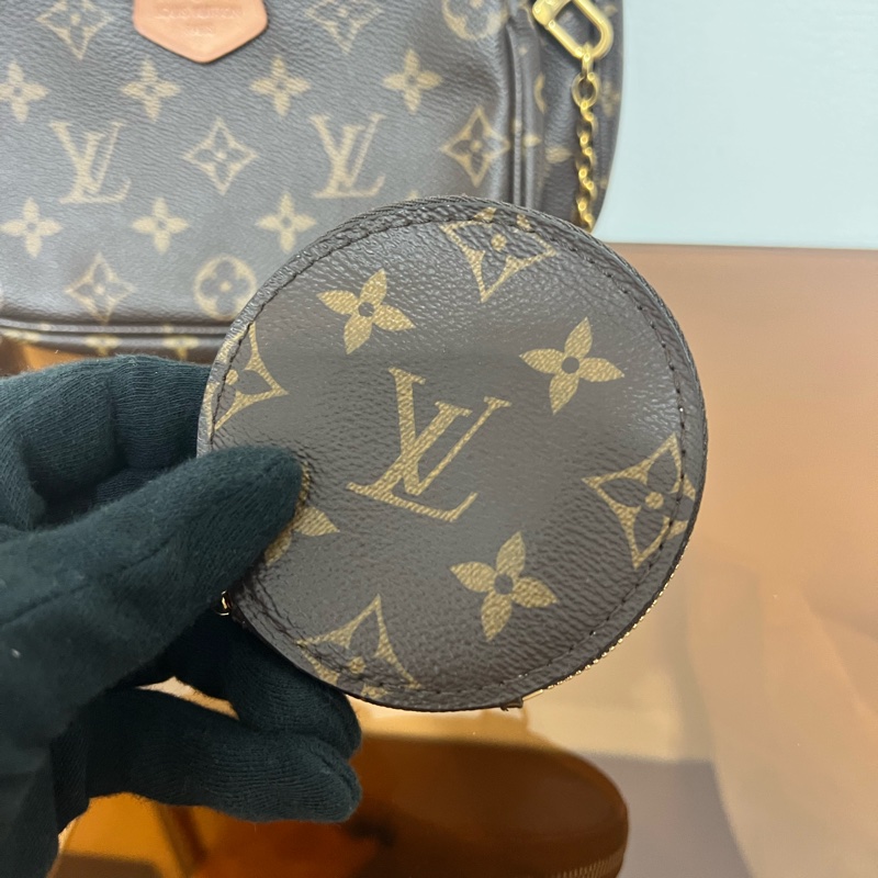 Louis Vuitton 老花五合一麻將包 綠色背帶 附防塵袋-17