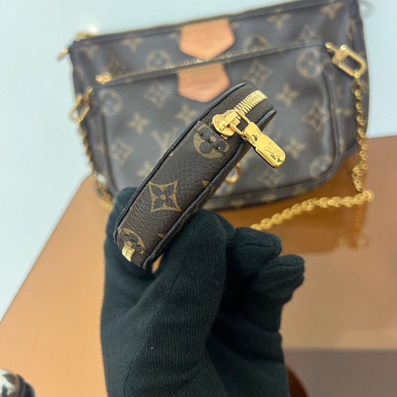 Louis Vuitton 老花五合一麻將包 綠色背帶 附防塵袋-19