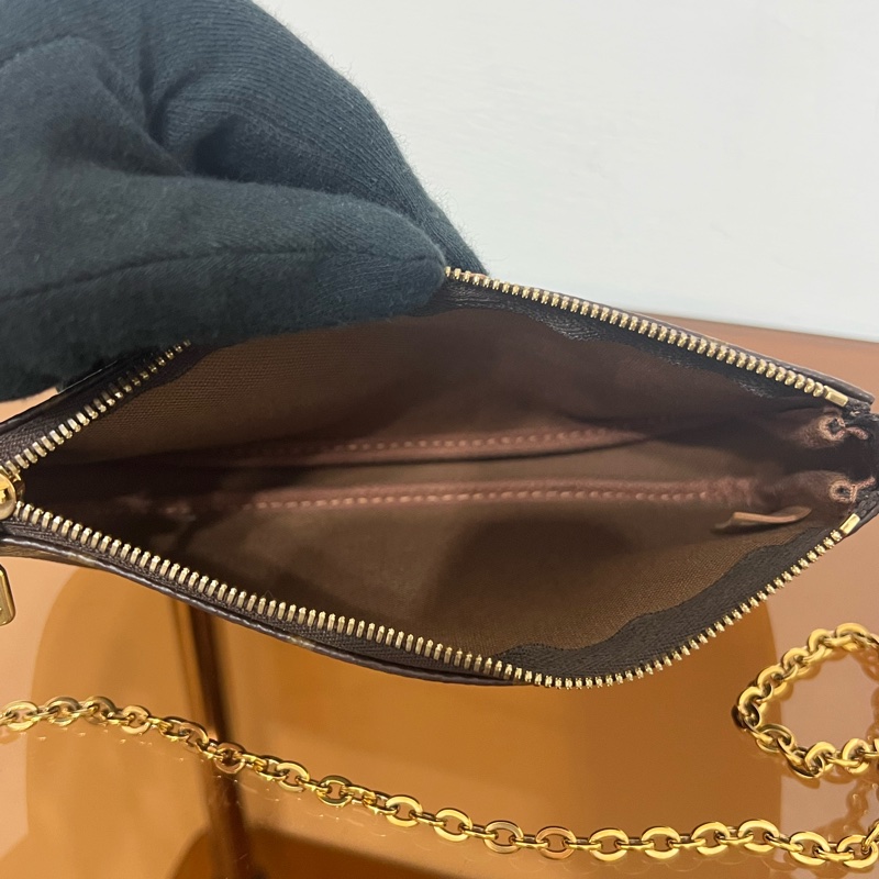 Louis Vuitton 老花五合一麻將包 綠色背帶 附防塵袋-28