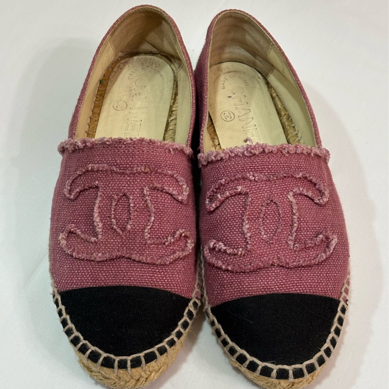Chanel 牛仔草編鞋 漁夫鞋-0