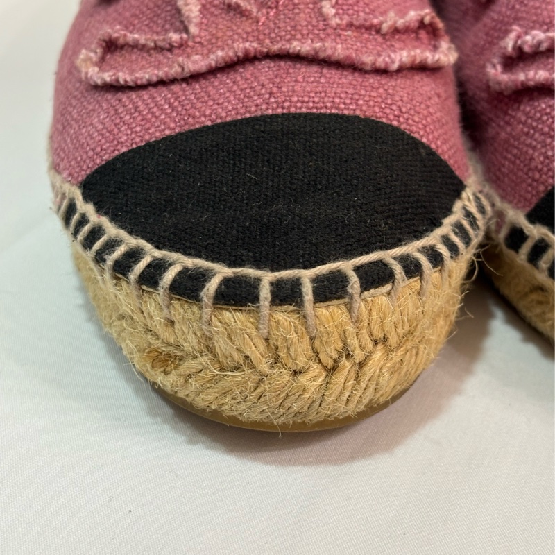 Chanel 牛仔草編鞋 漁夫鞋-1