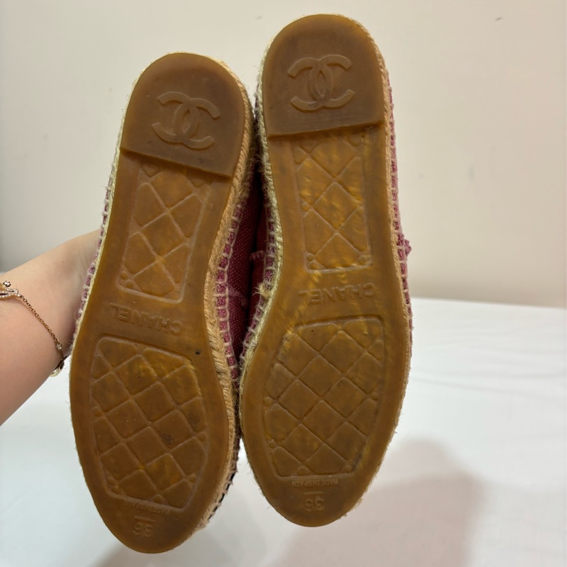 Chanel 牛仔草編鞋 漁夫鞋-10