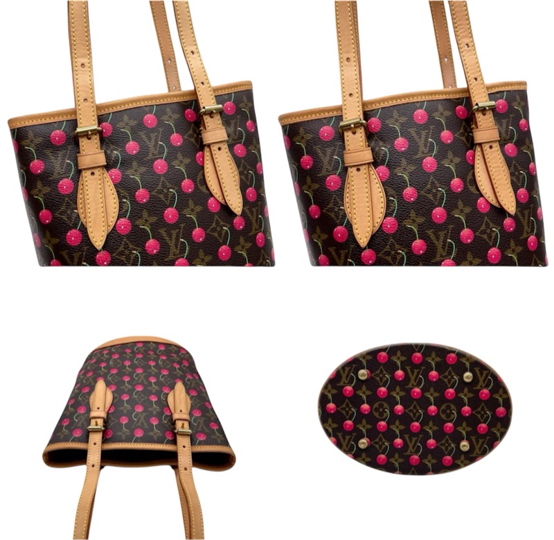 「JL精品代購」95新 LV櫻桃水桶包-7