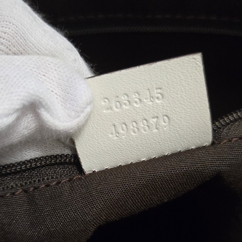 Gucci 古馳 Gucci GG logo 綠松石白色皮革包邊托特包 媽媽包-34