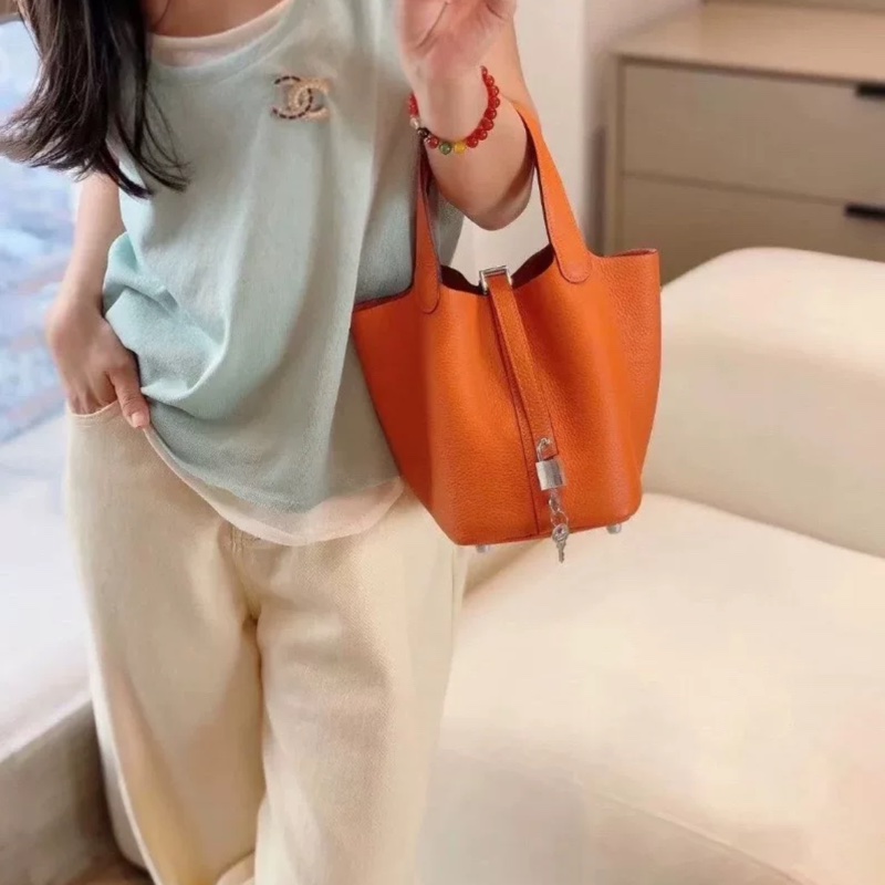 🈶購證 🈶鑰匙鎖 #全網最低 #15w入手 愛馬仕橘菜籃子18 夏季最搶手愛馬仕橘🔥-0