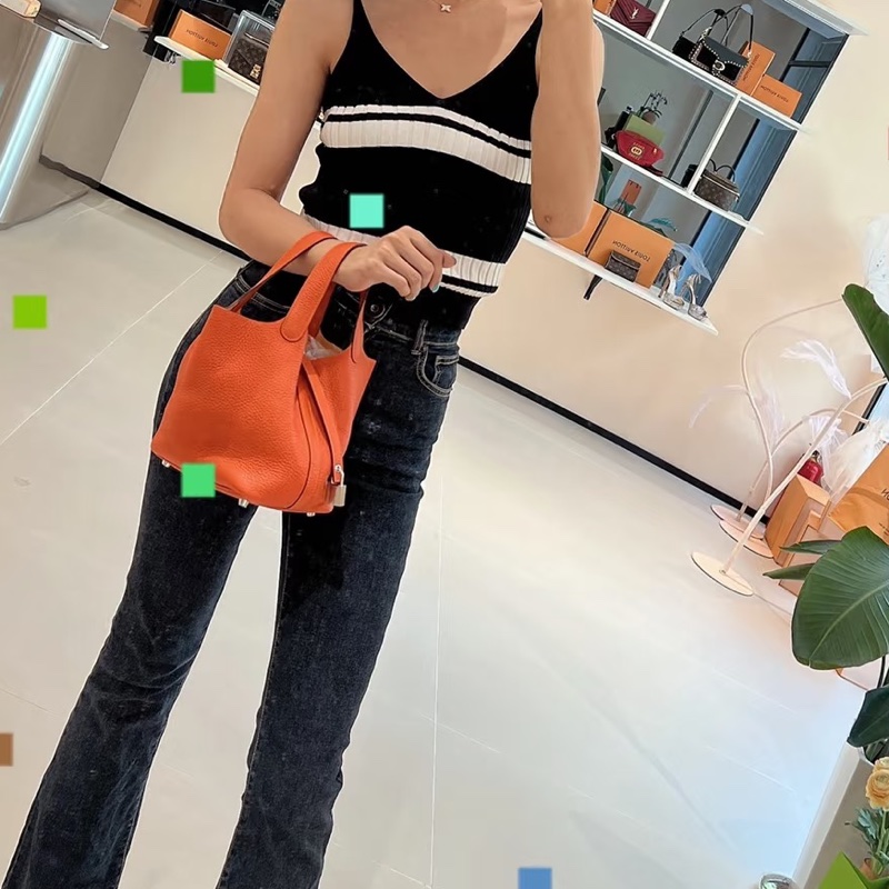 🈶購證 🈶鑰匙鎖 #全網最低 #15w入手 愛馬仕橘菜籃子18 夏季最搶手愛馬仕橘🔥-1