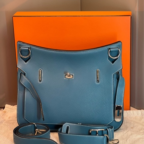 Hermès Jypsiere 牛仔藍34 吉普賽包