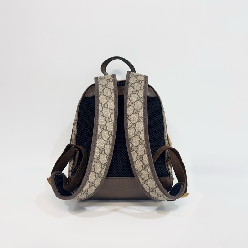 GUCCI原花拼綠紅綠織帶OPHIDIA雙G後背包547965-1