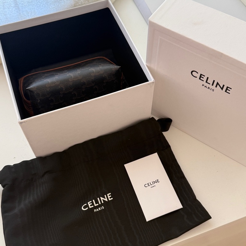 (已售出)Celine 老花貝殼包 全網最低價 小議可 貝殼包 mini 鏈條包 PVC金扣 老花-17