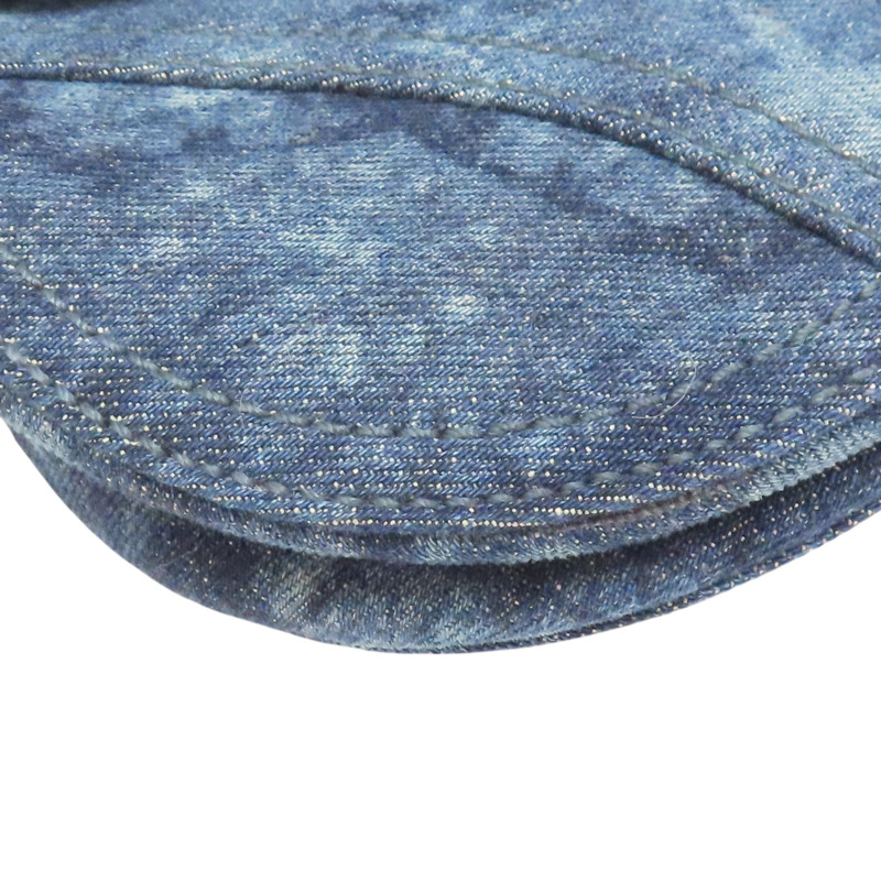 藍色 單寧布 Saddle 馬鞍包 肩背包-9