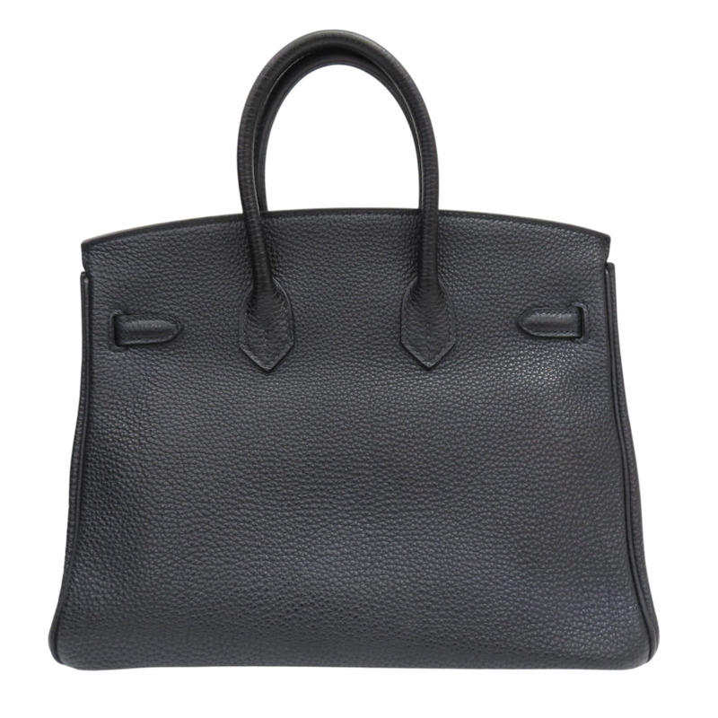 黑色 TOGO牛皮 Birkin25 手提包 銀扣 T刻 染色-1