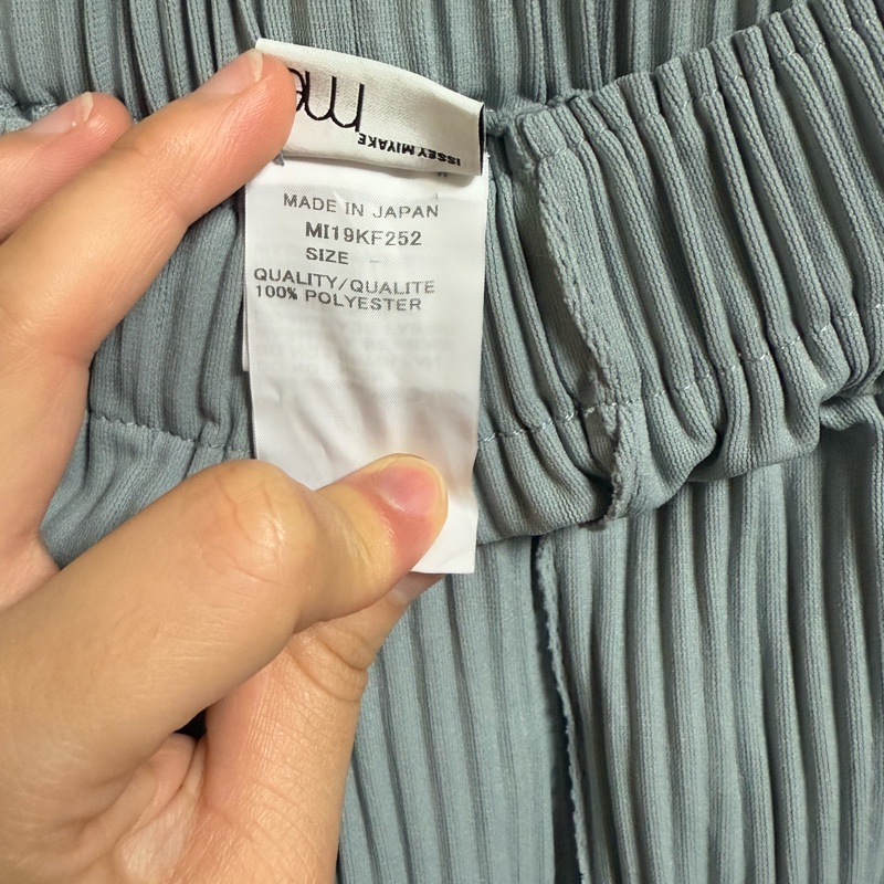 🌺me ISSEY MIYAKE MI19-KF252淺灰色縐褶下身1寬版褲🌺-3