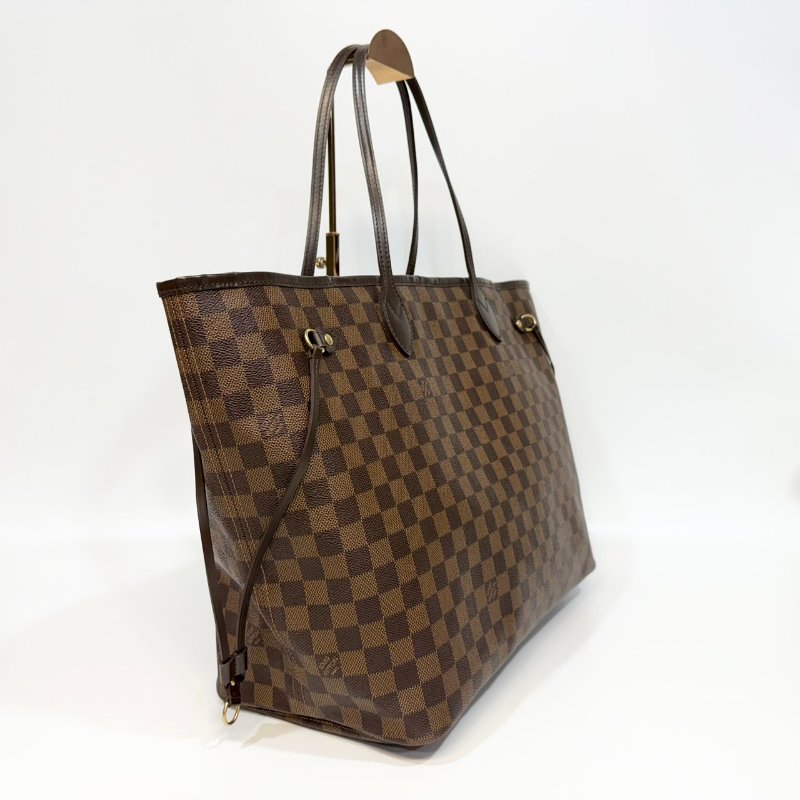 LV咖啡色棋盤格NEVERFULL GM托特包包N51106-3