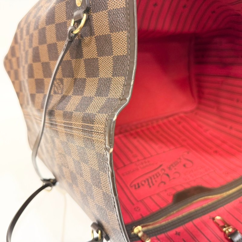 LV咖啡色棋盤格NEVERFULL GM托特包包N51106-11