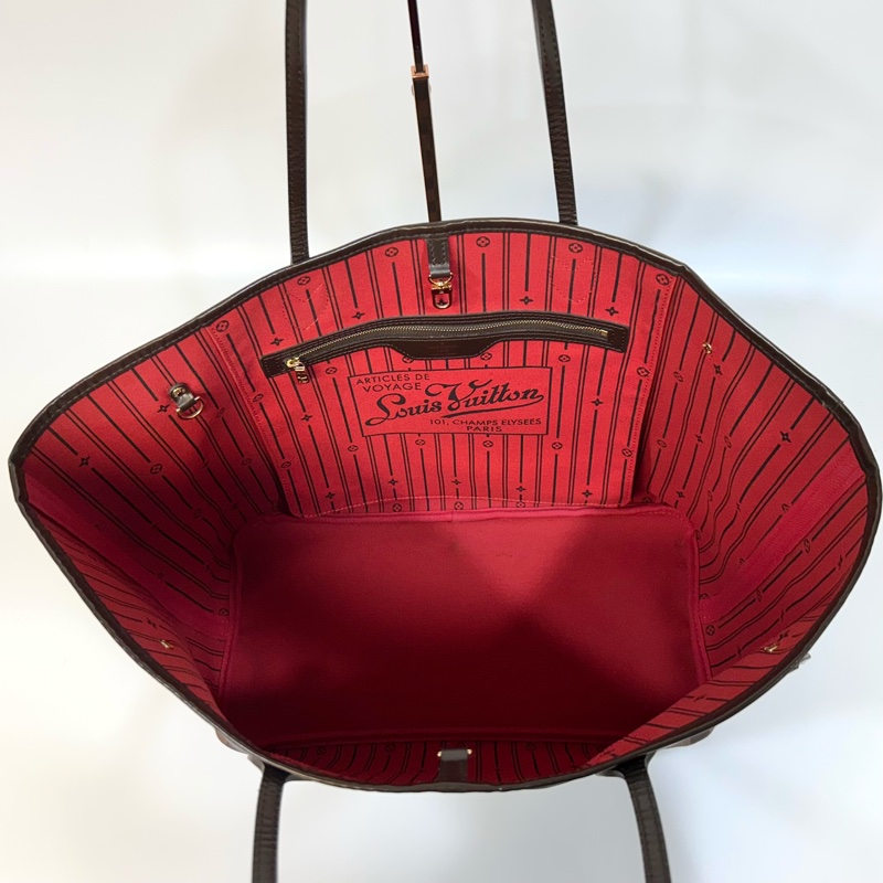 LV咖啡色棋盤格NEVERFULL GM托特包包N51106-13