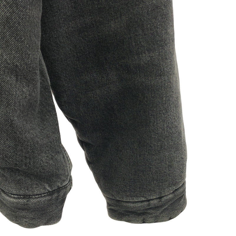 BALENCIAGA 鏡面logo超大牛仔夾克 其他夾克 735744 牛仔布 黑色 二手 男女通用-3