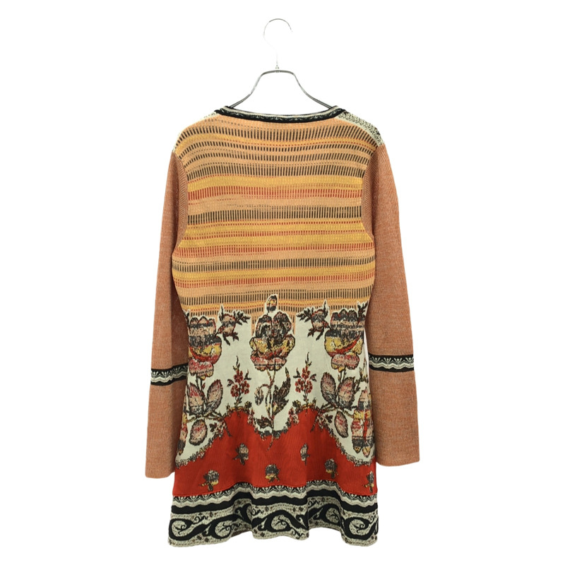 ETRO 長版開襟衫 開襟羊毛衫 人造絲 紅色 二手 女款-1