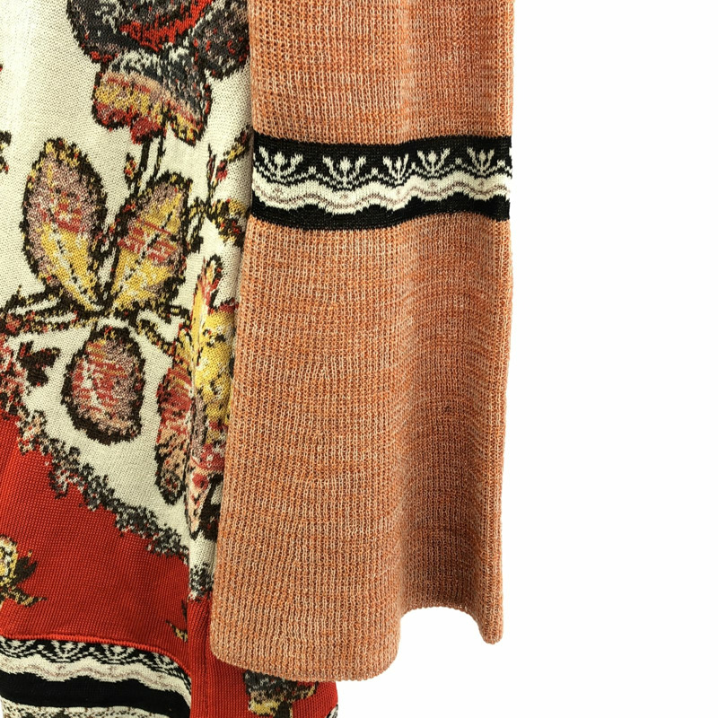 ETRO 長版開襟衫 開襟羊毛衫 人造絲 紅色 二手 女款-3