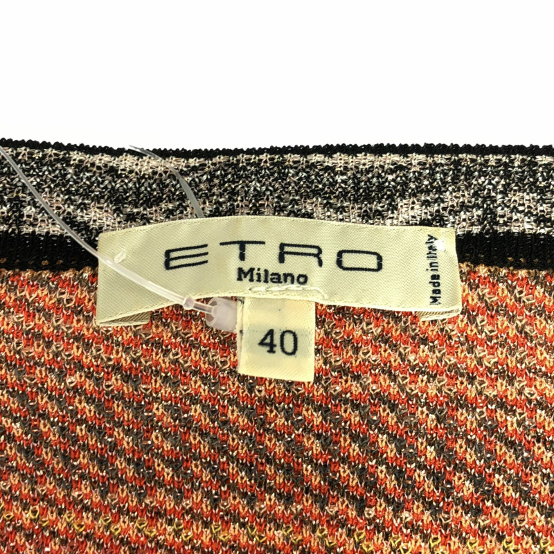 ETRO 長版開襟衫 開襟羊毛衫 人造絲 紅色 二手 女款-4