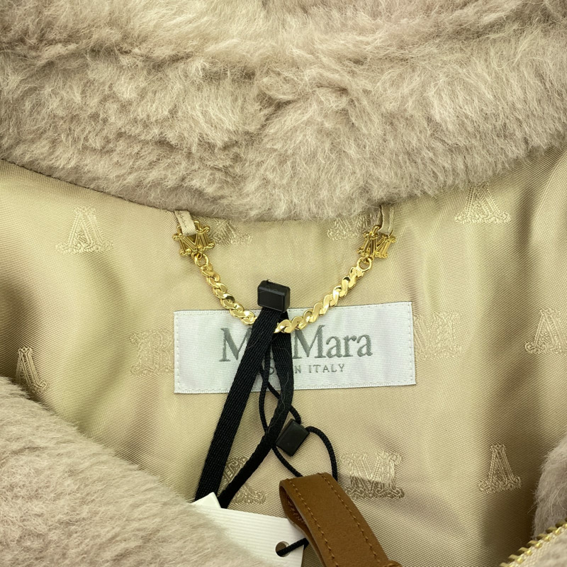 MAX MARA NEWMANTO 泰迪熊外套 灰色 米色 羊毛斗篷 灰色 二手 女款-6