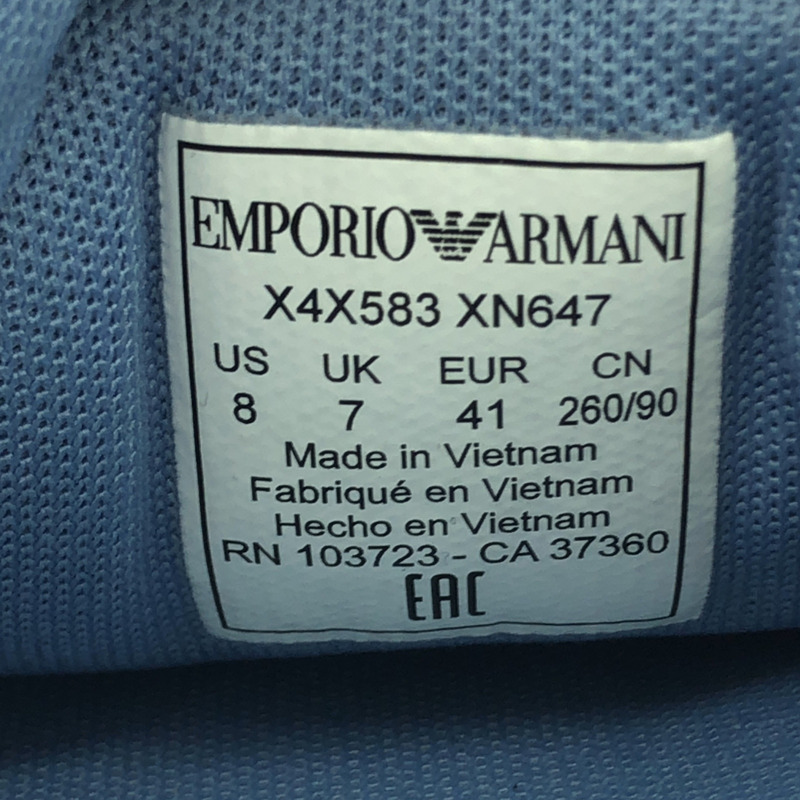 Emporio Armani X4X583 運動鞋 黑色運動鞋 布料 黑色 二手男款-4