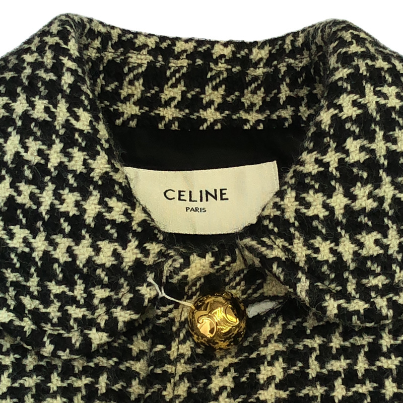 CELINE Sixteen 大衣 黑色 米色 2M93C391Z 其他大衣 羊毛 黑色 二手 女款-9