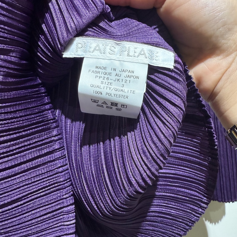 🌺PLEATS PLEASE ISSEY MIYAKE PP26-JK121深紫色2月季節色圓領長袖上衣🌺-2