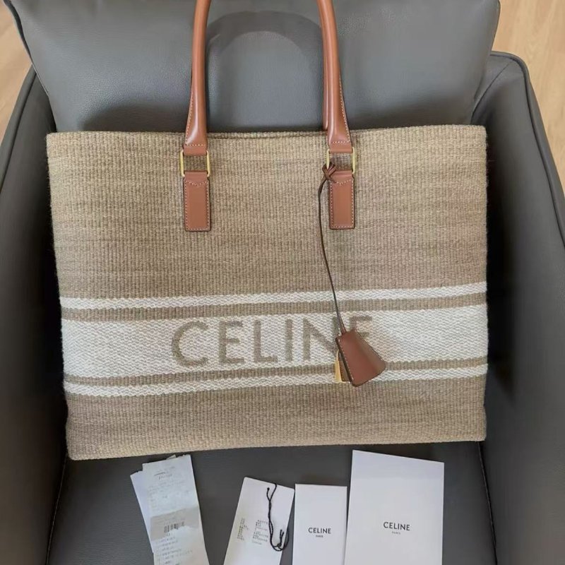 Celine cabas 編織托特包 98新 配件無-0