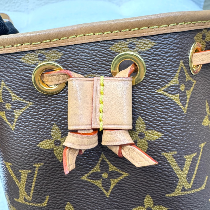 路易威登新款小水桶✨ M81266 LV原花Nano Noe束口水桶包M81266-14