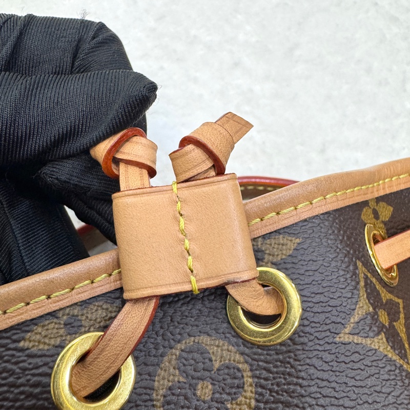 路易威登新款小水桶✨ M81266 LV原花Nano Noe束口水桶包M81266-15