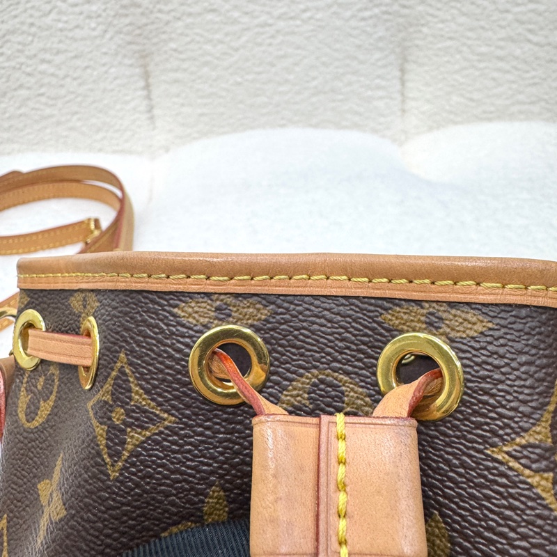 路易威登新款小水桶✨ M81266 LV原花Nano Noe束口水桶包M81266-34