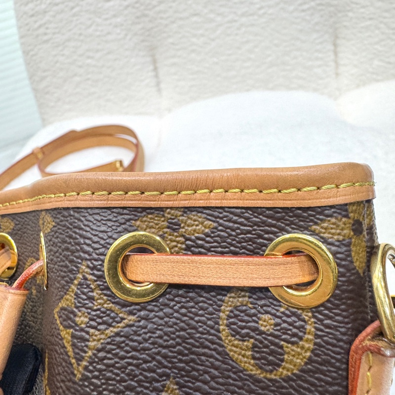 路易威登新款小水桶✨ M81266 LV原花Nano Noe束口水桶包M81266-35