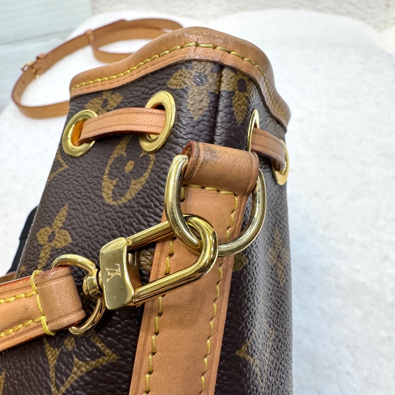 路易威登新款小水桶✨ M81266 LV原花Nano Noe束口水桶包M81266-40