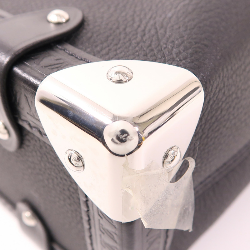 LOUIS VUITTON 牛皮皮革Side Trunk MM銀扣手挽肩背兩用袋-8
