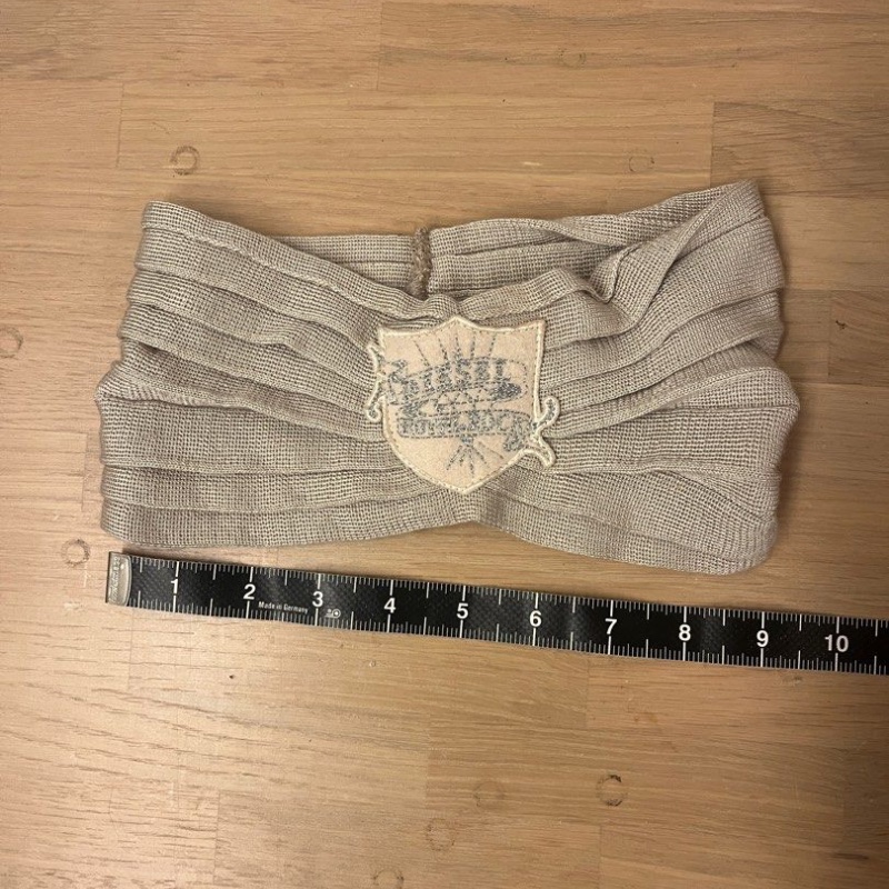 🇪🇺 Diesel 歐洲購入・繡花彈性針織頭飾|黑 / 卡其 🧶 柔軟針織 ✨ 彈性好、不勒頭-6