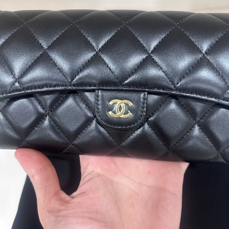 Chanel 小羊皮拉鍊長夾-4