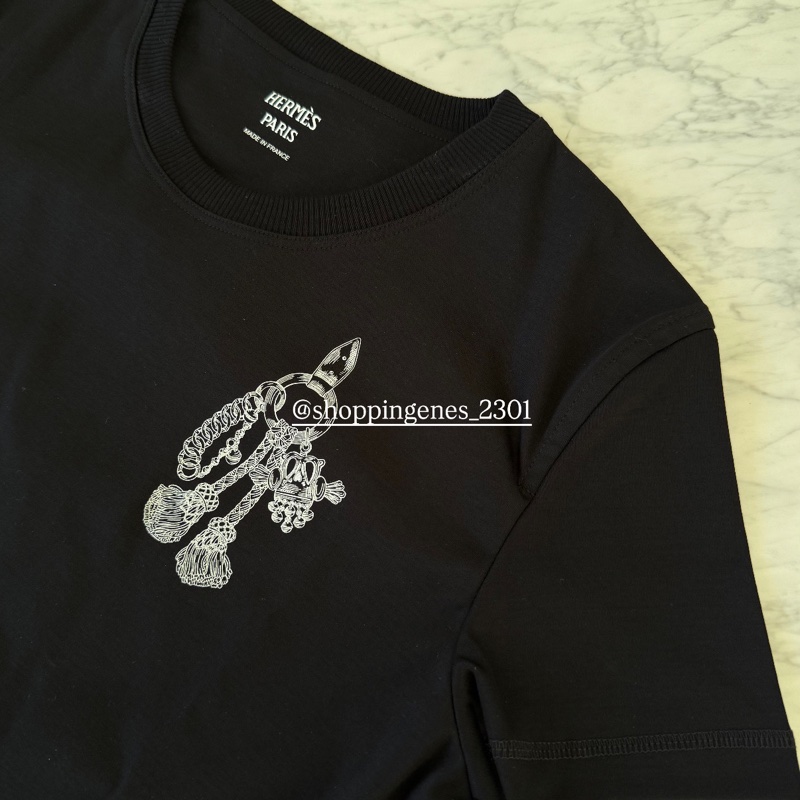 愛馬仕 Hermes 全新品 2025最新款 重磅短袖上衣 黑色 尺寸36-0