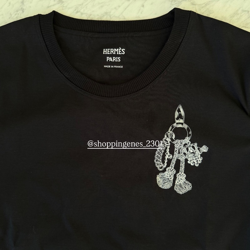 愛馬仕 Hermes 全新品 2025最新款 重磅短袖上衣 黑色 尺寸36-1
