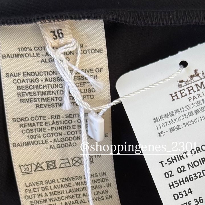愛馬仕 Hermes 全新品 2025最新款 重磅短袖上衣 黑色 尺寸36-7