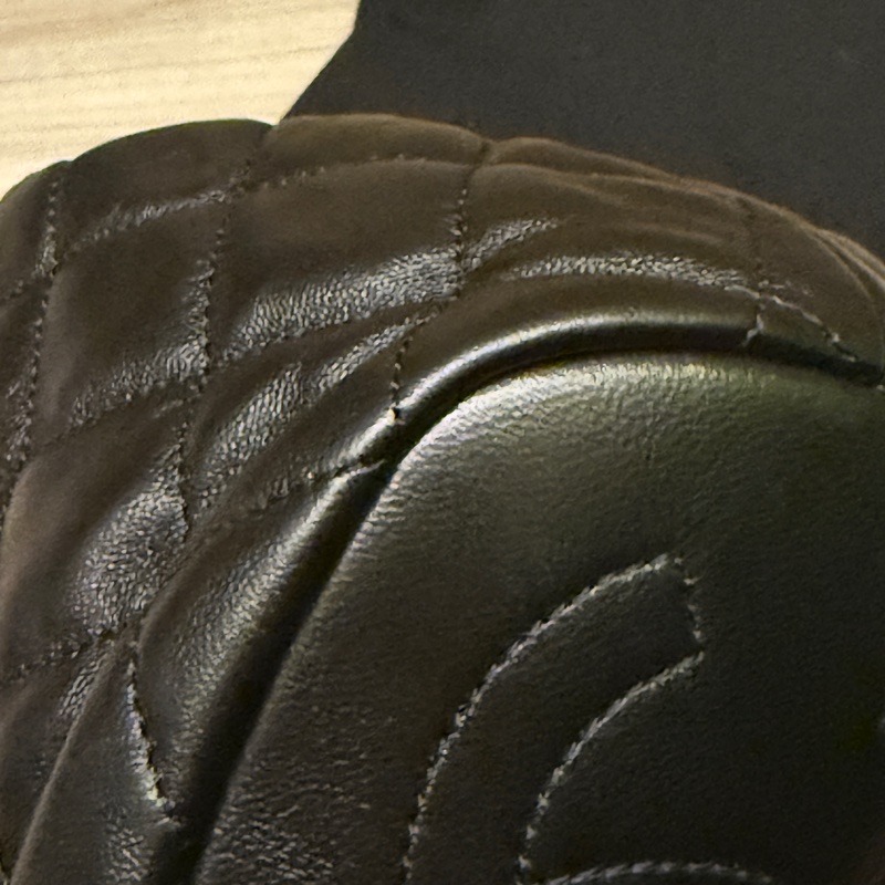 Chanel 香奈兒二手經典黑水桶包雙色鍊後背包斜背包-11