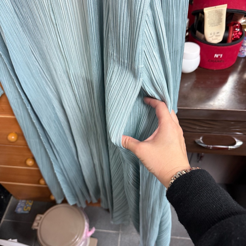🌺PLEATS PLEASE ISSEY MIYAKE PP18-JA163灰藍色11月季節色開釦大衣🌺-4