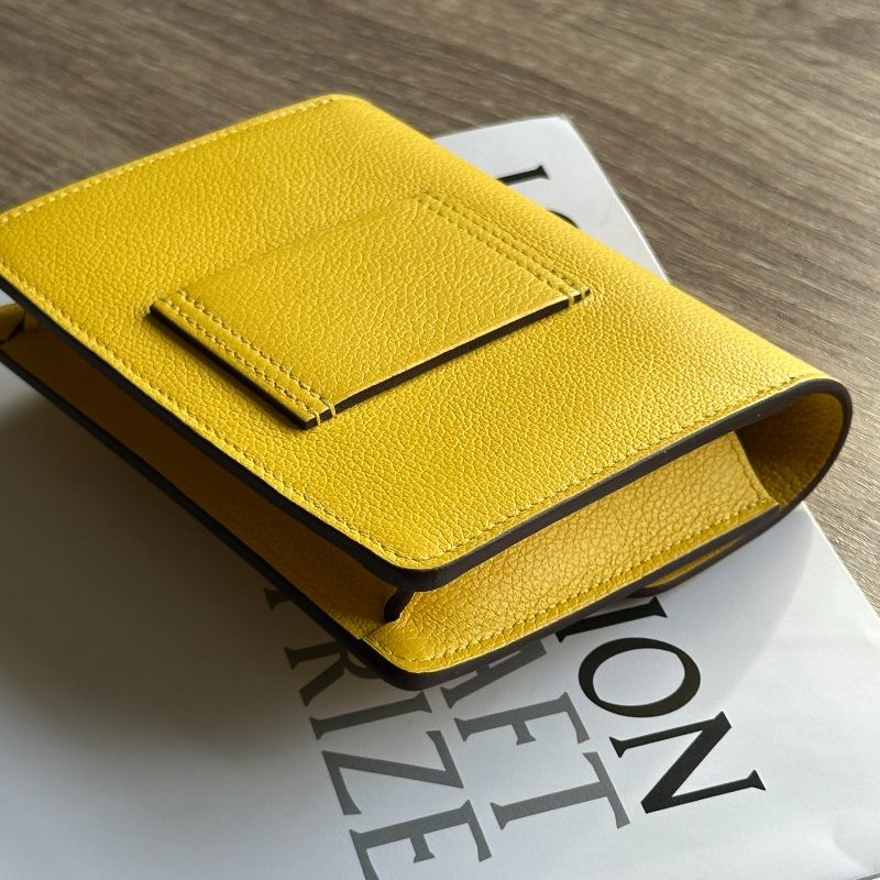 Hermès Roulis Slim 招財色 9O那不勒斯黃 Evercolor牛皮 玫瑰金釦 短夾 腰包 錢包-3