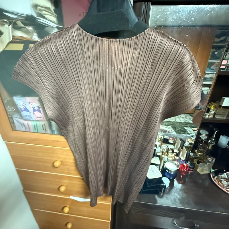 🌺PLEATS PLEASE ISSEY MIYAKE PP26-JK162暗灰棕色6月季節色圓領連袖上衣🌺-4