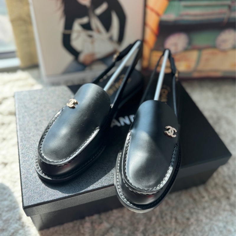 CHANEL香奈儿 25P 圓頭搭扣樂福鞋slingback-0