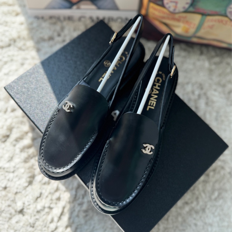 CHANEL香奈儿 25P 圓頭搭扣樂福鞋slingback-2