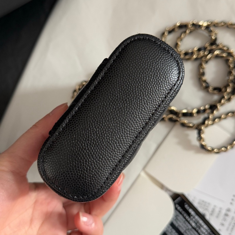 Chanel 黑金mini煙盒斜挎包-6